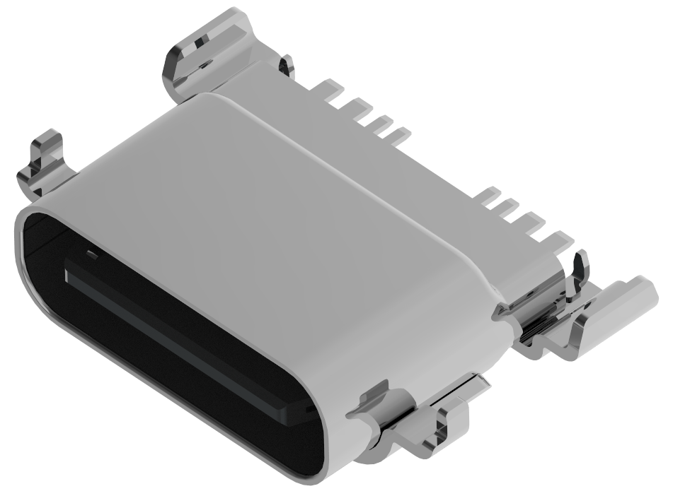 XB - atcf - 08 - 002 type C 8P femelle étanche coque extensible quatre pieds gaine l = 7.65mm, SMT non exposé, version rechargeable
